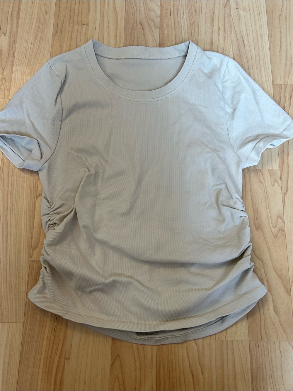 Ruched Side Short Sleeve Tee - Size S